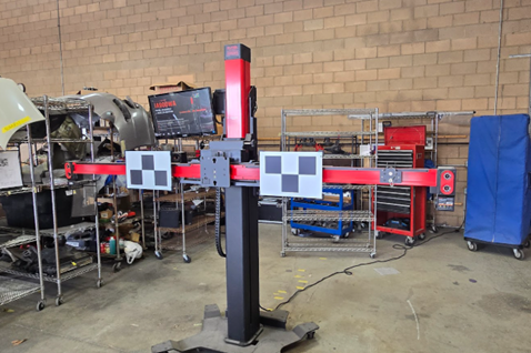 Advanced ADAS calibration equipment at CARSTAR Allstar Collision used for Tesla and modern vehicle safety system recalibration